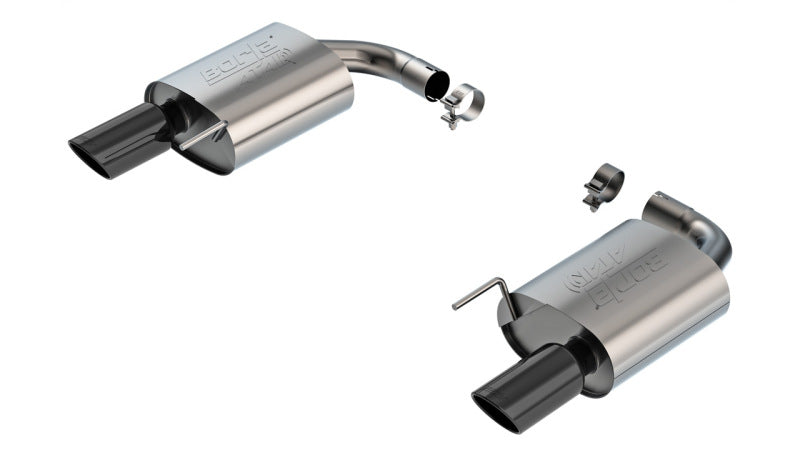 24+ Ford Mustang GT 5.0L V8 w/o Active Exhaust Borla 11984BC ATAK Axle-Back Exhaust System - Black Chrome