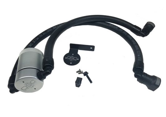 11-17 Ford F-150 V8 5.0L / Raptor 6.2L J&L 3016D-C OSC Oil Separator 3.0 Driver Side Clear/Satin