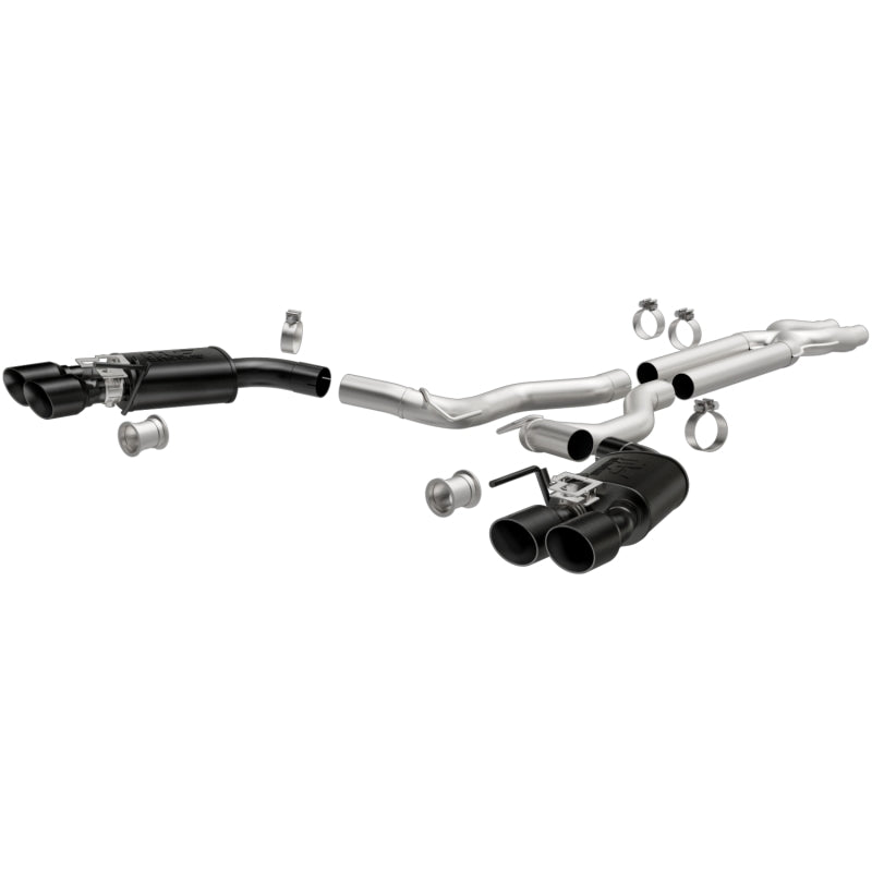 18-23 Ford Mustang GT 5.0L MagnaFlow 19369 4in Tips SYS Cat-Back Competition Dual Exit - Black