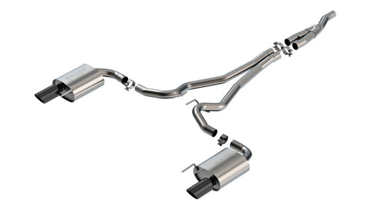 24+ Ford Mustang 2.3L Ecoboost 2.50 Borla 140979BC S-Type Black Chrome Catback Exhaust - Non-Active