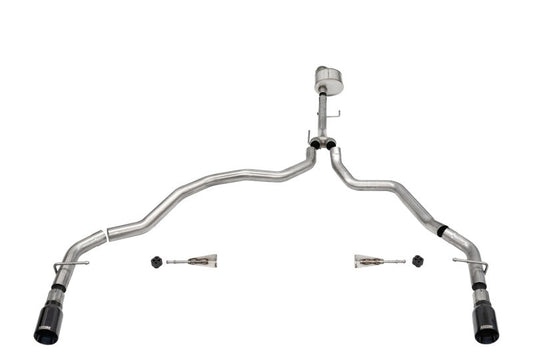 21-24 Ford F-150 5.0L V8 Corsa Performance 21143BLK 3in Xtreme Cat-Back Dual Rear Exit - Black PVD