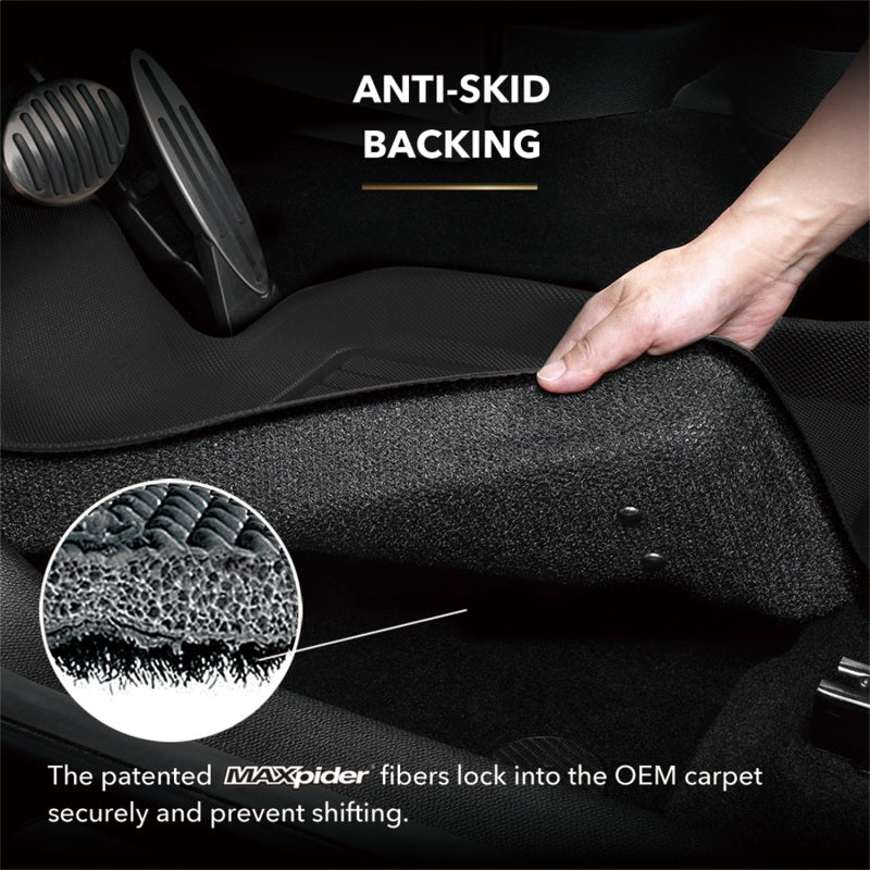 12-14 Ford Mustang 3D Maxpider L1FR11011509 Custom Fit Kagu Floor Liner R1 Black