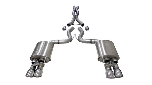 18-23 Ford Mustang GT Fastback V8 5.0L Corsa Performance 21001 3in Cat-Back System Dual Rear Exit w/ 4in Polished Tips