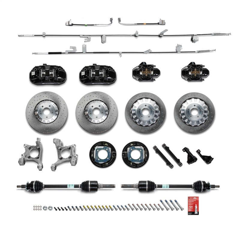 15-23 Ford Mustang GT350R Ford Racing M-2300-YBK Brake Upgrade Kit - Black