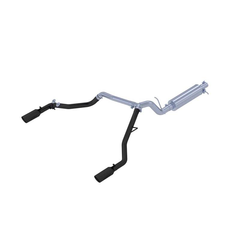 19-23 Ford Ranger 2.3L EcoBoost MBRP S5223BLK 3" Dual Rear Rear Outlet 4in OD Tips Black Coated Cat Back Exhaust