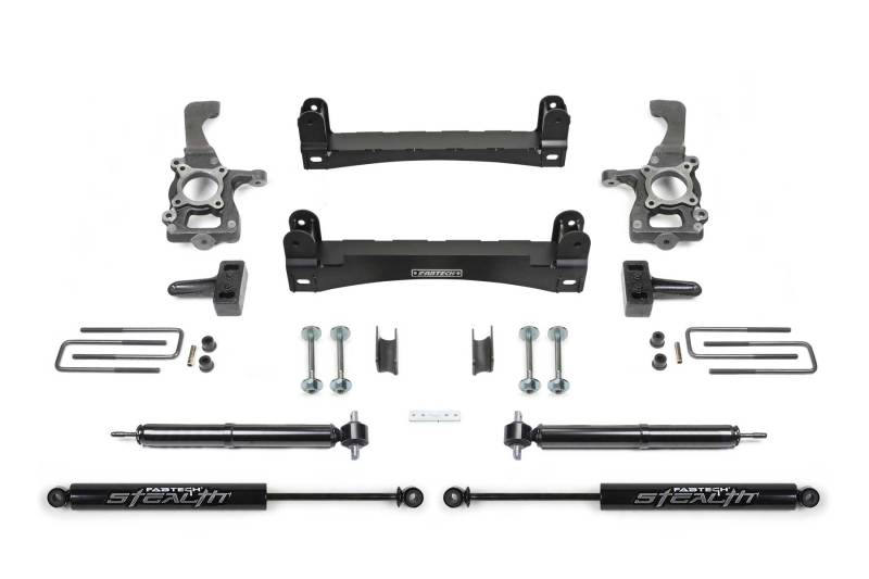 15-25 Ford F-150 2WD Fabtech K2258M 4in Basic System w/ Rear Stealth Shocks
