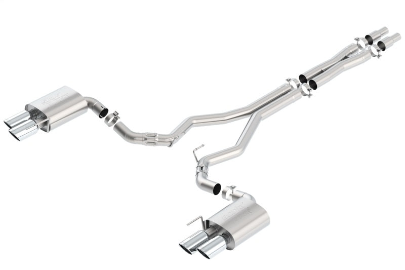 18-23 Ford Mustang GT 5.0L AT/MT (w/o Valves) Borla 140746 ATAK 3in Cat-Back Exhaust w/Polished Tips