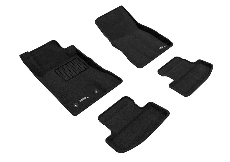 15-23 Ford Mustang 3D MAXpider L1FR08504709 Elegant 1st & 2nd Row (2 Eyelets) - Floor Mat Set (Black)