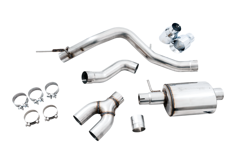 19-23 Ford Ranger AWE Tuning 3015-22072 0FG Performance Exhaust System w/ Chrome Silver Tips & Bash Guard