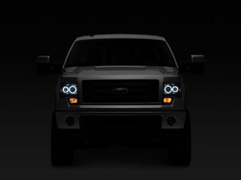 09-14 Ford F-150 Raxiom T542825 Super White LED Halo Projector Headlights- Blk Housing (Clear Lens)