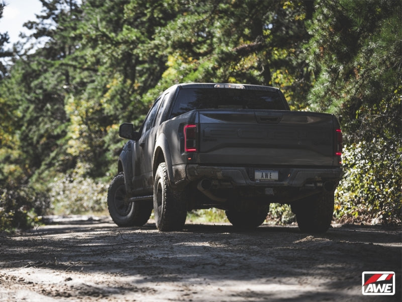 17-20 Ford Raptor AWE Tuning 3020-33050 Tailpipe Conversion Kit w/ Diamond Black Tips