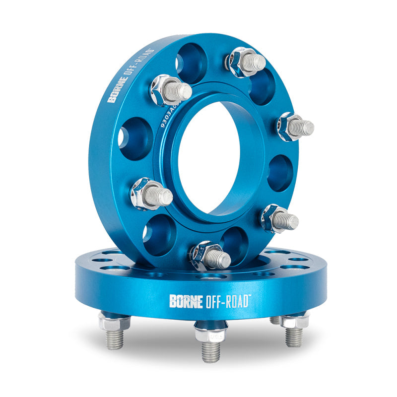 21-26 Ford Bronco / 19-22 Ranger Borne Off-Road BNWS-001-300BL Wheel Spacers - 30mm - M12 - Blue