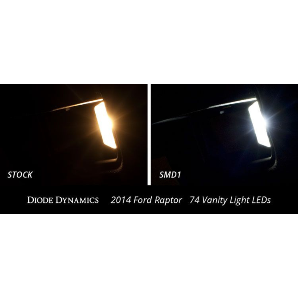 10-14 Ford Raptor Diode Dynamics DD0122P 74 SMD1 Vanity Light LEDs - Red (Pair)