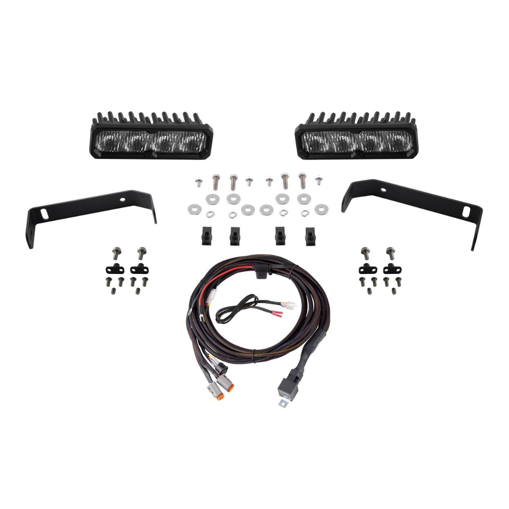 19-21 Ford Ranger Diode Dynamics DD8869 SS6 Driving Light Kit Sport LED White SAE Driving