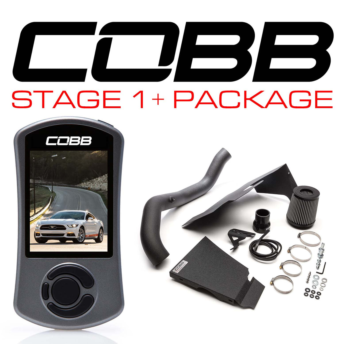 15-17 Ford Mustang 2.3L EcoBoost Cobb FOR003001P STAGE 1+ POWER PACKAGE
