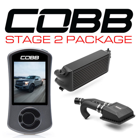 17-19 Ford F-150 EcoBoost V6 3.5L COBB FOR0060S20BK-TCM Stage 2 Power Package w/TCM (Factory Loc. Intercooler) Black