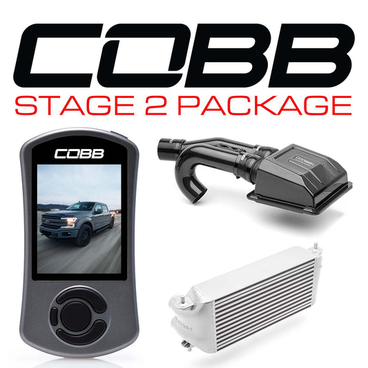 17-19 Ford F-150 Ecoboost 3.5L V6 COBB Tuning FOR0060S20SL-TCM-RED Stage 2 Redline Carbon Fiber Power w/ TCM (factory location intercooler) - Silver