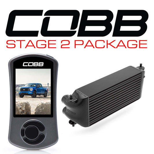 21-22 Ford F-150 3.5L V6 / Tremor COBB Tuning FOR0110S20BK-NI Stage 2 Power Package (factory location intercooler) - Black
