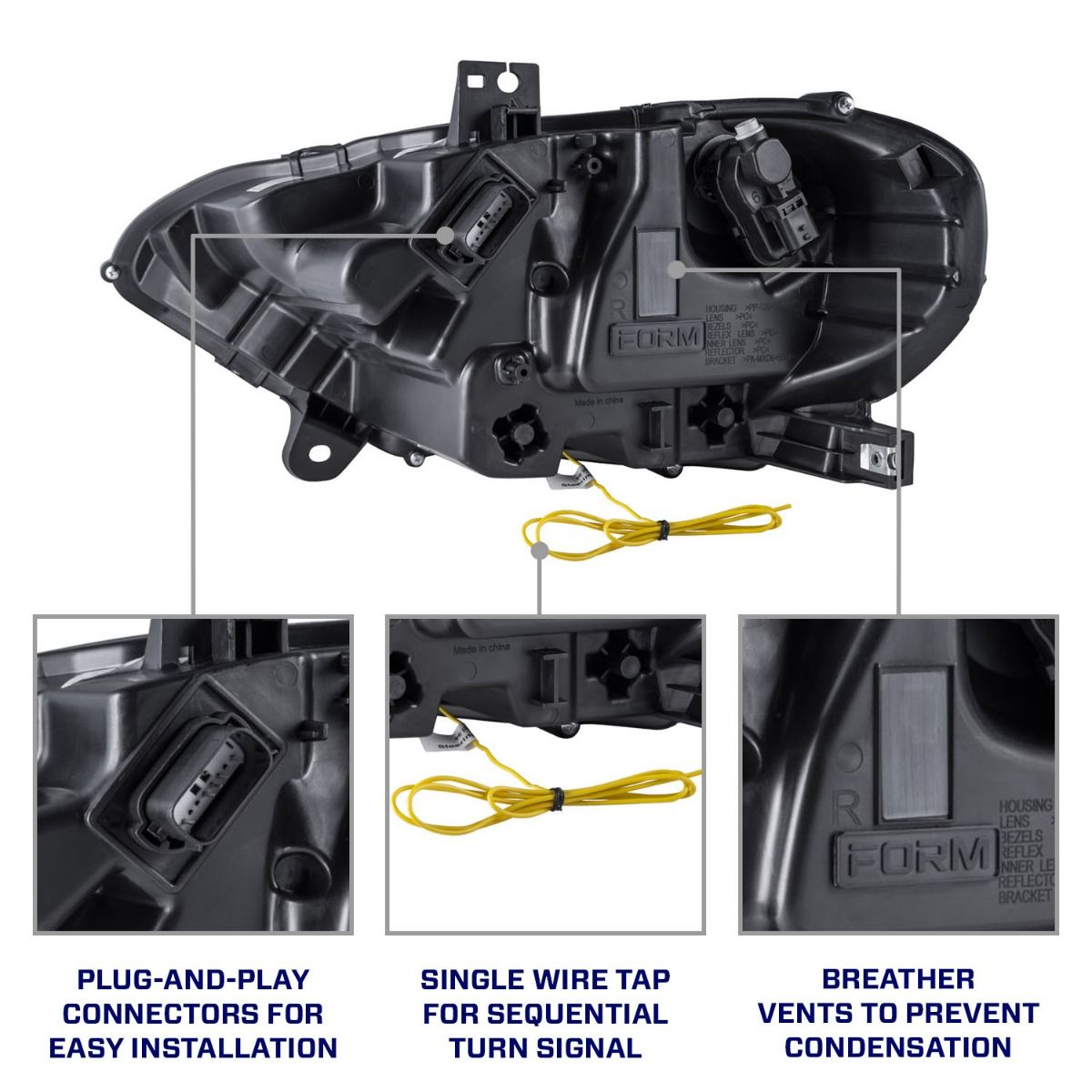 18-23 Ford Mustang Form Lighting FL0009 LED Headlights (Pair)