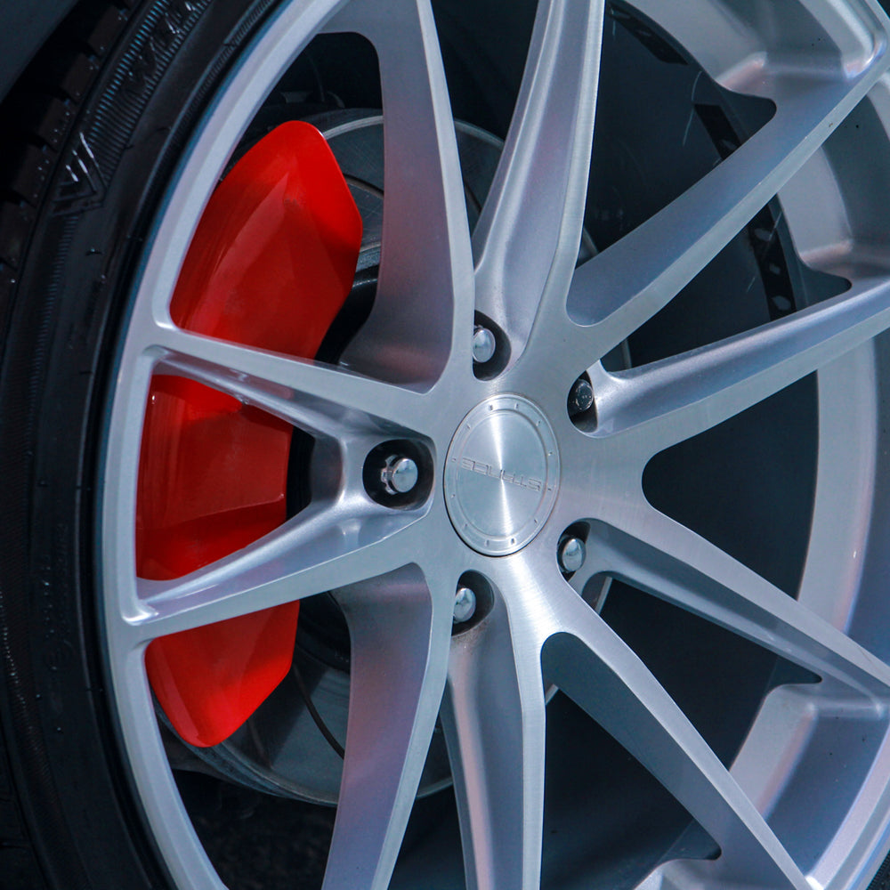2015 Ford Mustang MGP 10203RM52BK Rear set 2 Caliper Covers Engraved Rear 2015/5.0 Black Finish Silver Character