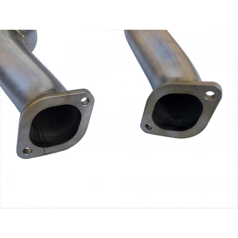 2017 - 2020 Ford F-150 Raptor 3.5L SPD Performance 304SS Catted Downpipes, with built-in Turbo Adapters