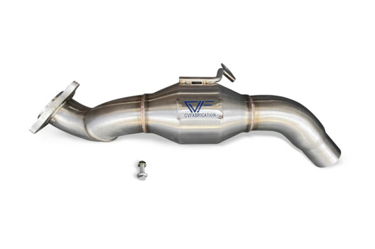 22-23 Ford Ranger 2.3L EcoBoost CV Fabrication RFCDP-2 3in Stainless Steel Catted Downpipe