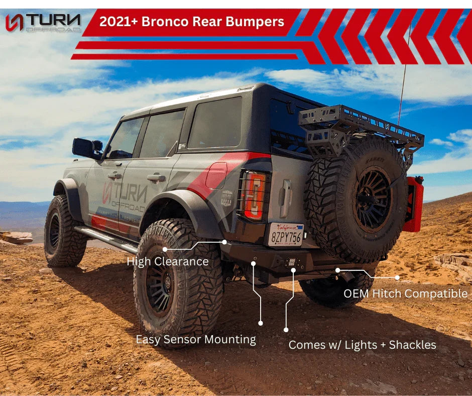 21-26 Ford Bronco Turn Offroad RB1-M1 Rear Bumper - Zero Series