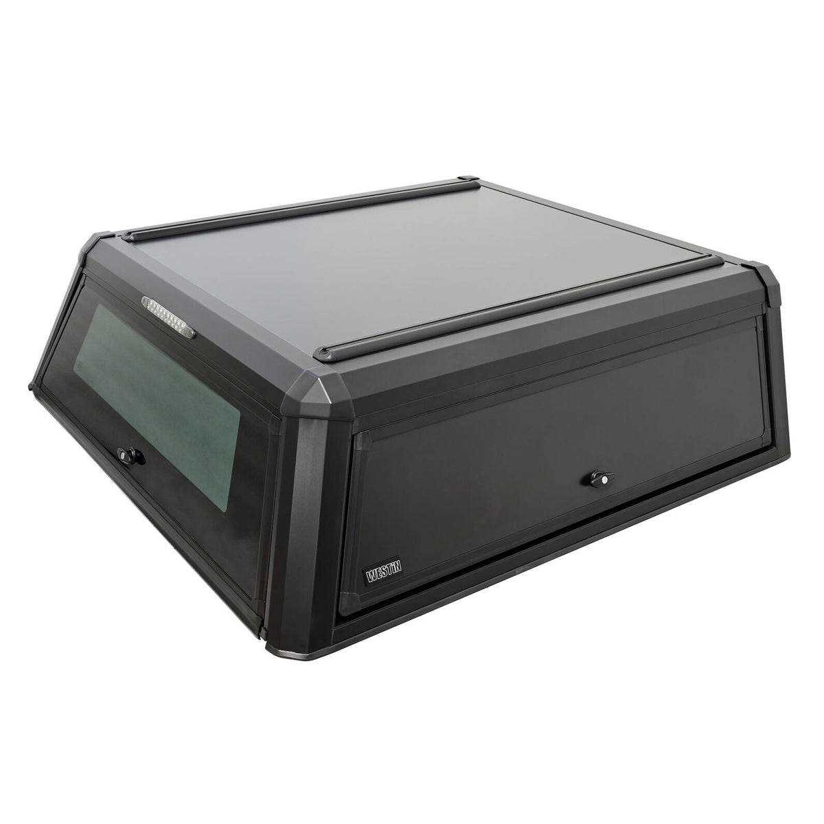 19-23 Ford Ranger Westin 16-14025 EXP Truck Cap with Solid Front Glass Matte Black (CC 5ft. Bed)