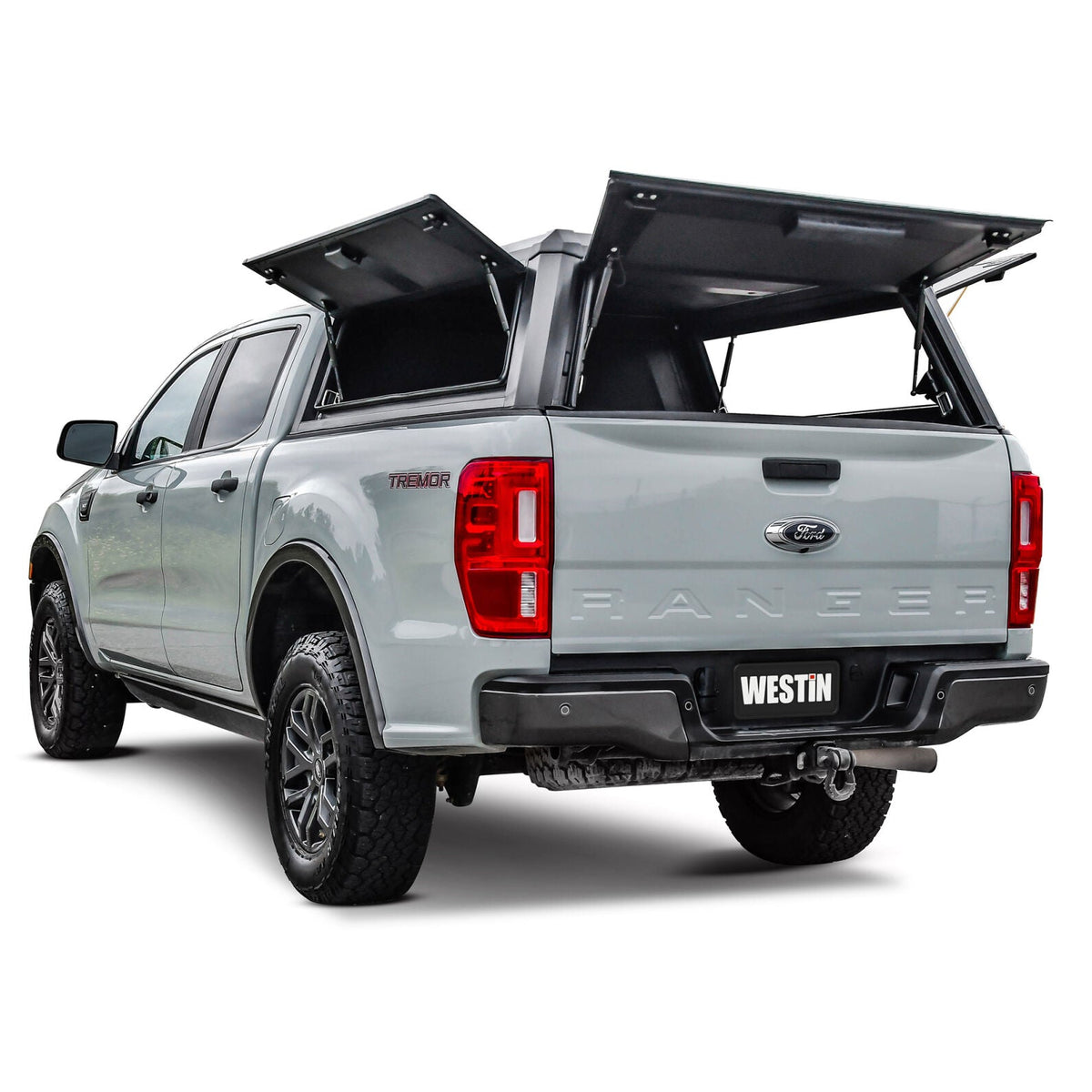 19-23 Ford Ranger Westin 16-14025 EXP Truck Cap with Solid Front Glass Matte Black (CC 5ft. Bed)