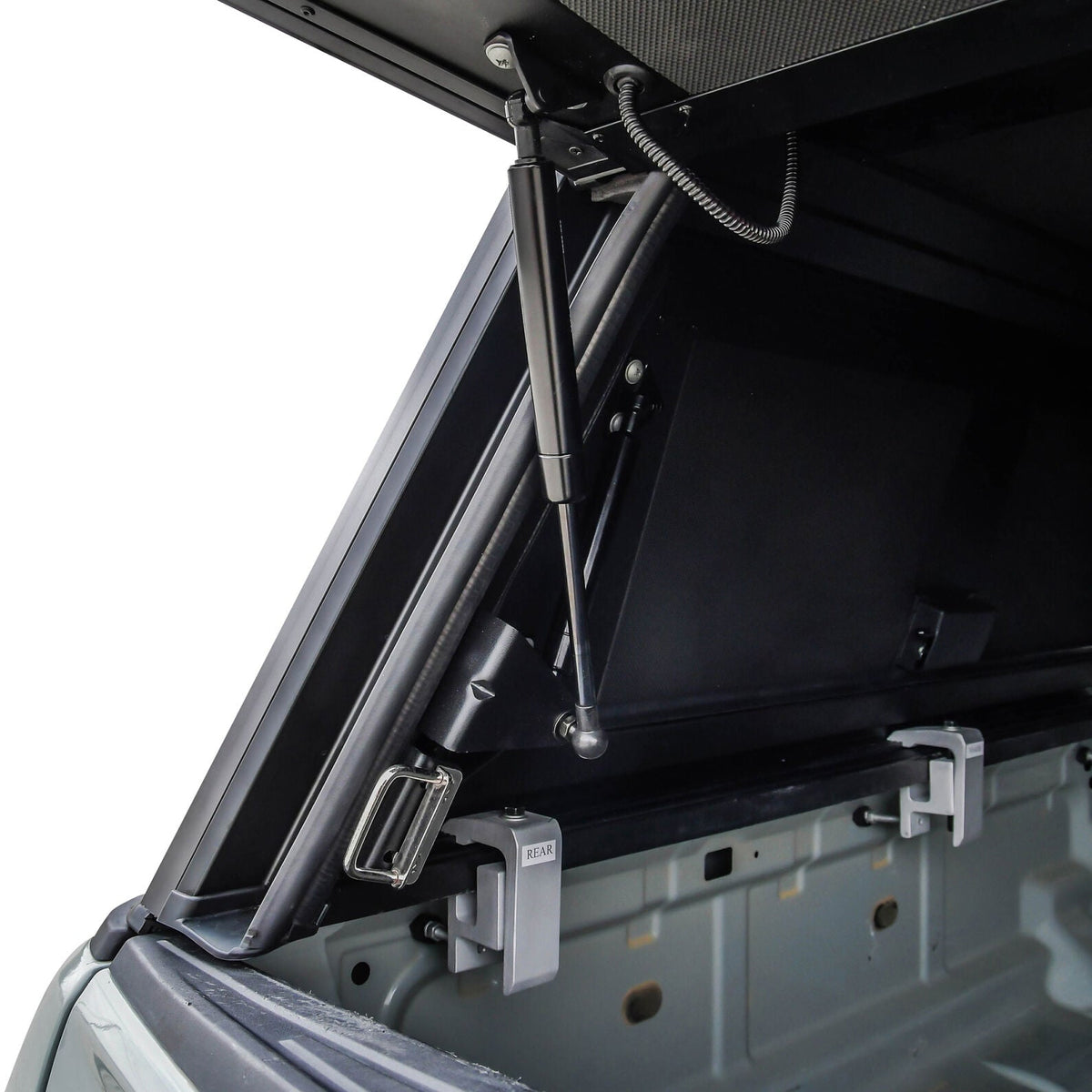 19-23 Ford Ranger Westin 16-14025 EXP Truck Cap with Solid Front Glass Matte Black (CC 5ft. Bed)