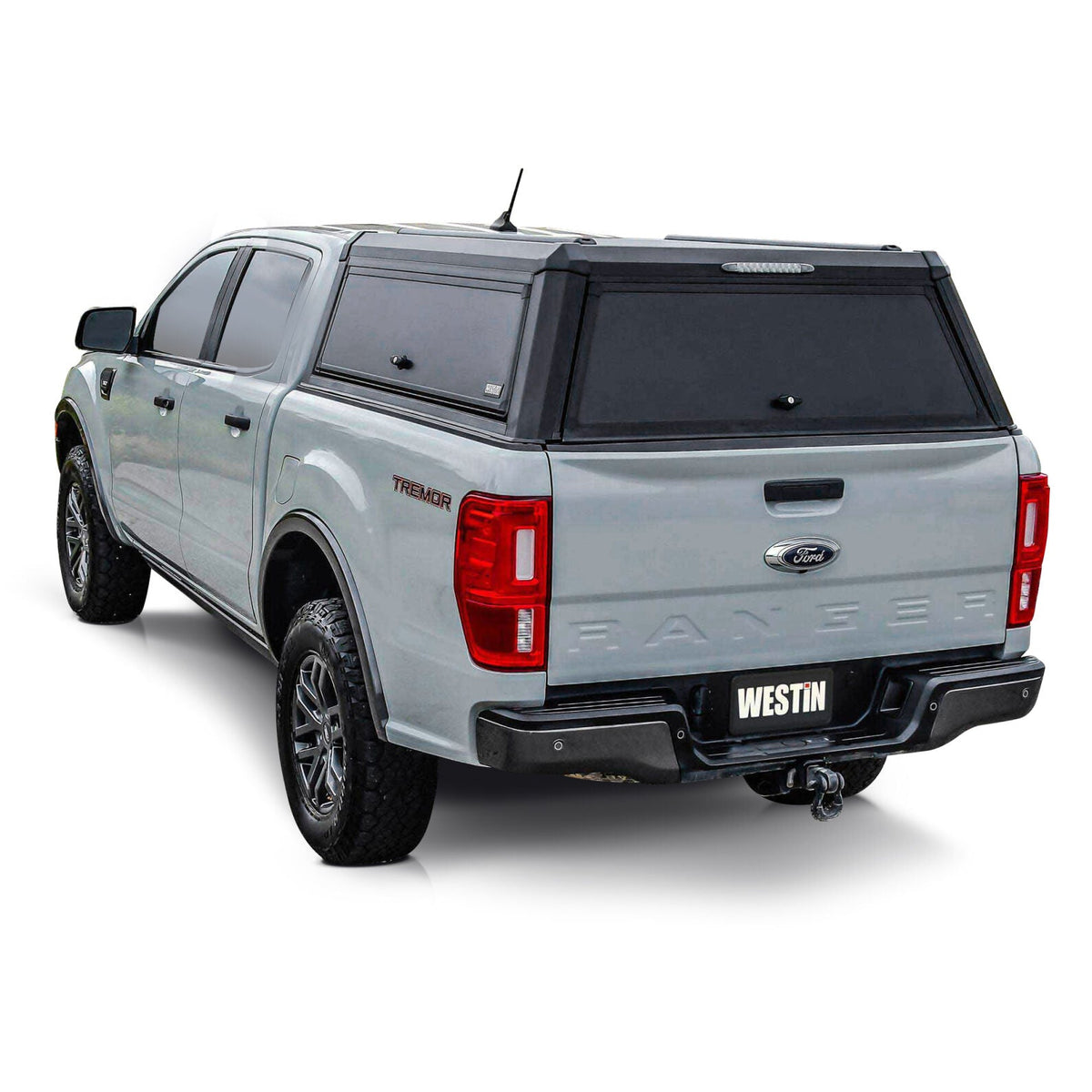 19-23 Ford Ranger Westin 16-14025 EXP Truck Cap with Solid Front Glass Matte Black (CC 5ft. Bed)