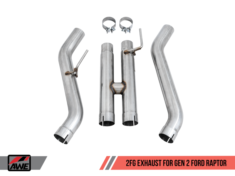 17-20 Ford Raptor 3.5L Ecoboost V6 AWE Tuning 3020-11022 2FG Exhaust (Performance H Pipe)