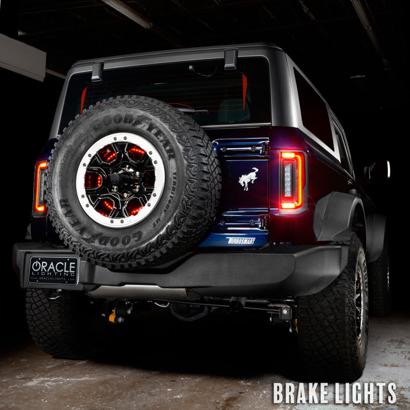 21-24 Bronco ORACLE Lighting 5892-504 Flush Style (Lensless) LED Tail Lights - Standard Red Lens