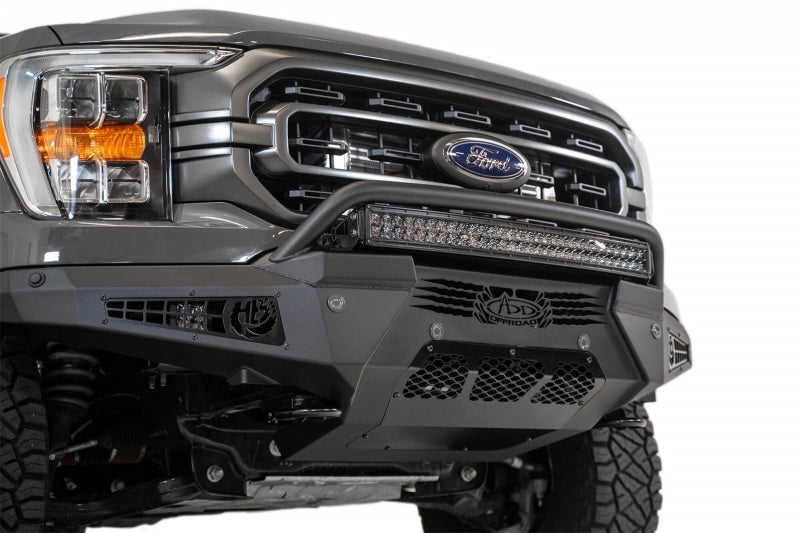 21-23 Ford F-150 Addictive Desert Designs F190111040103 HoneyBadger Front Bumper w/o Top Hoop