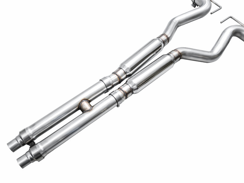2024 Ford Mustang GT Fastback S650 RWD AWE 3025-42650 SwitchPath Exhaust - Quad Chrome Silver Tips