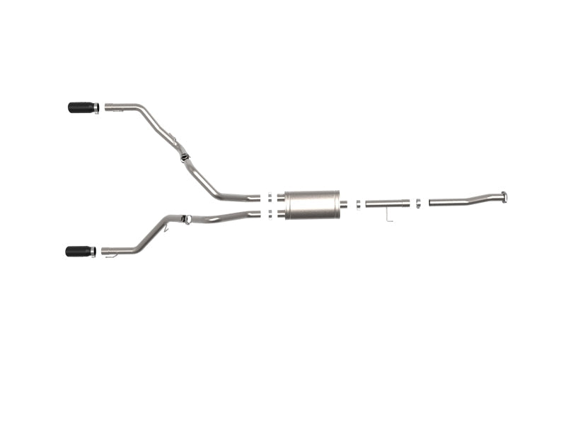 15-20 Ford F-150 V6 2.7L/3.5L(tt)/V8 5.0L aFe 49-33130-B Vulcan Series 3in 304SS Cat-Back w/ Black Tips