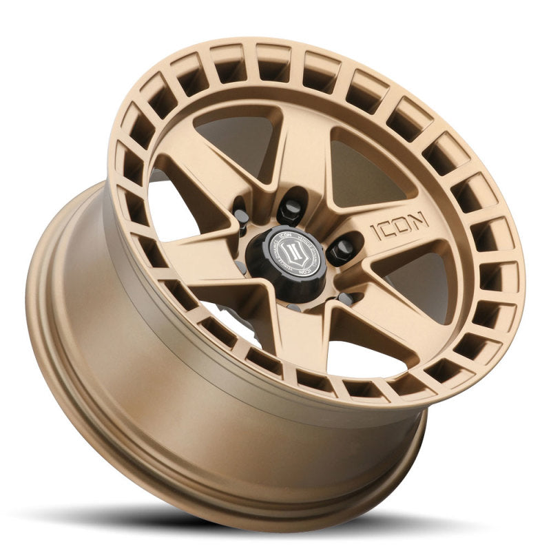21-23 Ford Bronco ICON 3417858347BS Raider 17 x 8.5 / 6 x 5.5 / 0mm Offset 4.75in BS Satin Brass Wheel
