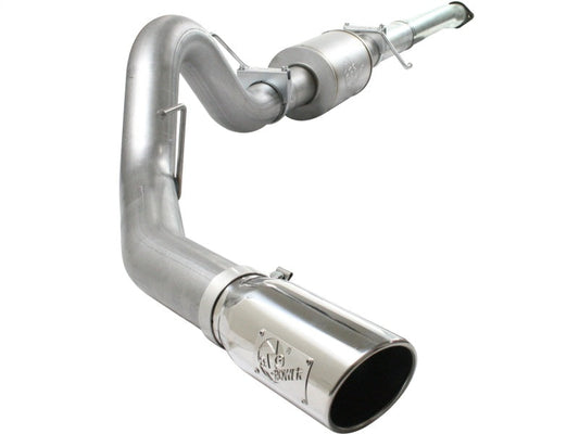 11-14 Ford F-150 EcoBoost V6 3.5L aFe 49-03041-P Atlas Exhaust 4in Aluminized Cat-Back w/ 304 SS Polished Tip
