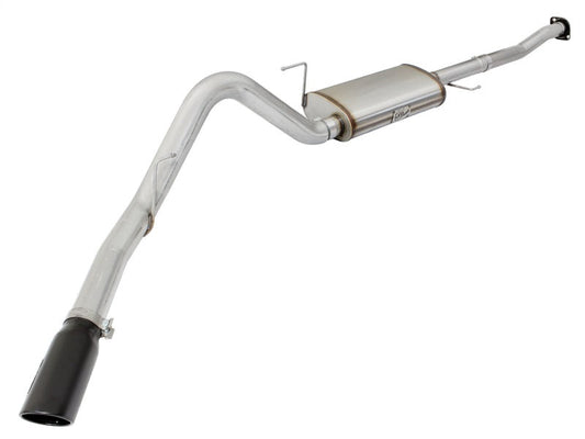 15-20 Ford F150 V8 aFe 49-43073-B MACHForce 3in-3.5in Single Side Exit Cat-Back XP Exhaust System with Black Tips Polished Finish