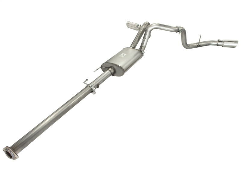 11-14 Ford F150 Ecoboost V6-3.5L (TT) aFe 49-43056-P MACHForce XP Exhausts 3inSS Dual Side Exit Stainless Steel Cat-Back Polished Tip
