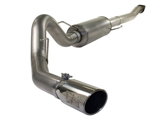 11-14 Ford F-150 EcoBoost V6-3.5L (tt) aFe 49-43041-P MACHForce XP Stainless Steel Exhaust Cat-Back SS-409 4in Polished Tip