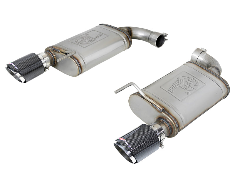 15-17 Ford Mustang V8 5.0L GT aFe 49-43105-C MACH Force Xp 2-1/2" 409 Stainless Steel Axle Back Exhaust System w/ Carbon Fiber Tips