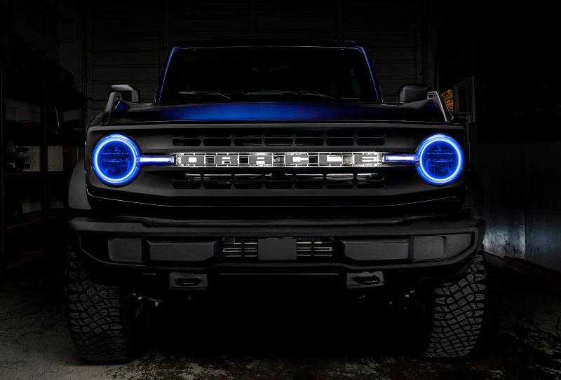 21-24 Ford Bronco Oracle 1471-330 Headlight Halo Kit w/DRL Bar - Base Headlights ColorSHIFT® - w/ RF Controller