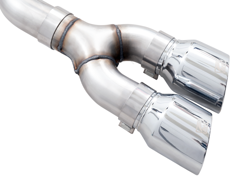 21-26 Ford F-150 AWE Tuning 3015-22067 0FG Dual Side Exit Cat-Back Exhaust- 4.5in Chrome Silver Tips