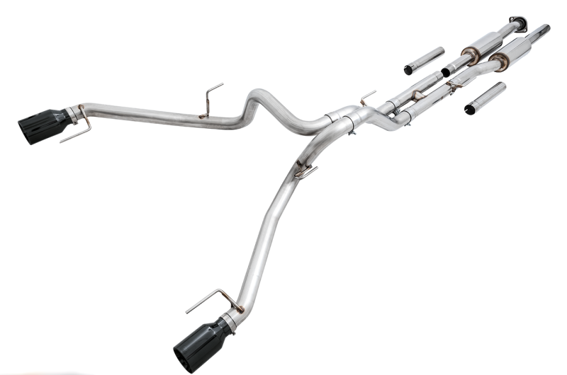 17-20 Ford Raptor V6 AWE Tuning 3015-33106 0 FG Cat-Back Exhaust w/ Diamond Black 5in Tips