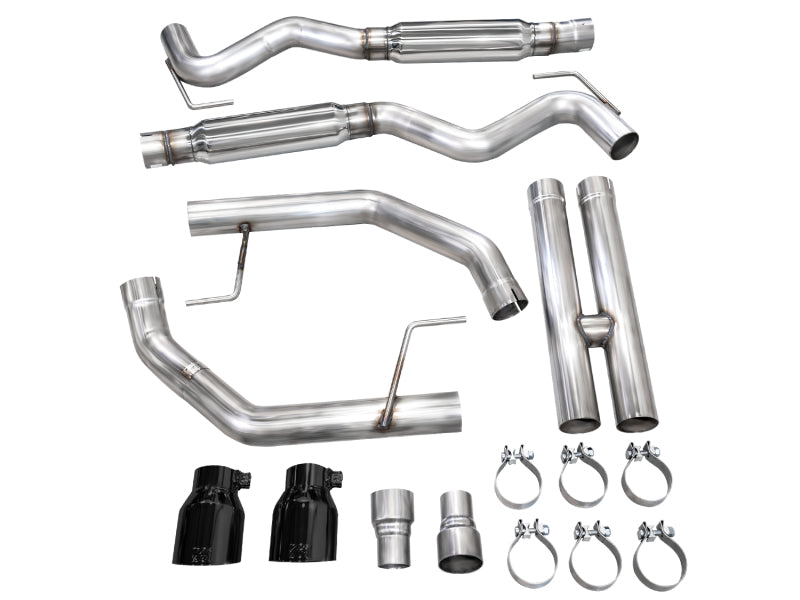 2024 Ford Mustang GT Fastback S650 RWD AWE 3020-33650 Track Edition Exhaust - Dual Diamond Black Tips