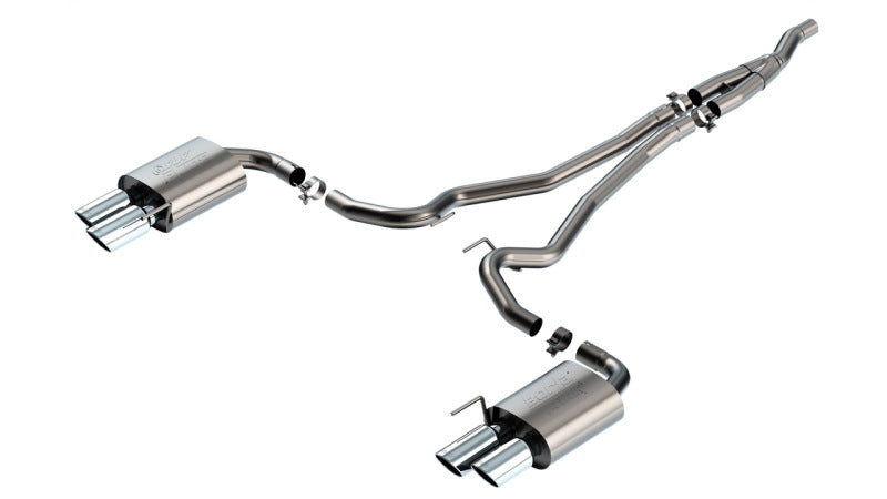 24+ Ford Mustang Ecoboost 2.3L Borla 140982 Cat-Back Exhaust System ATAK w/ Quad Tip - Non-Active