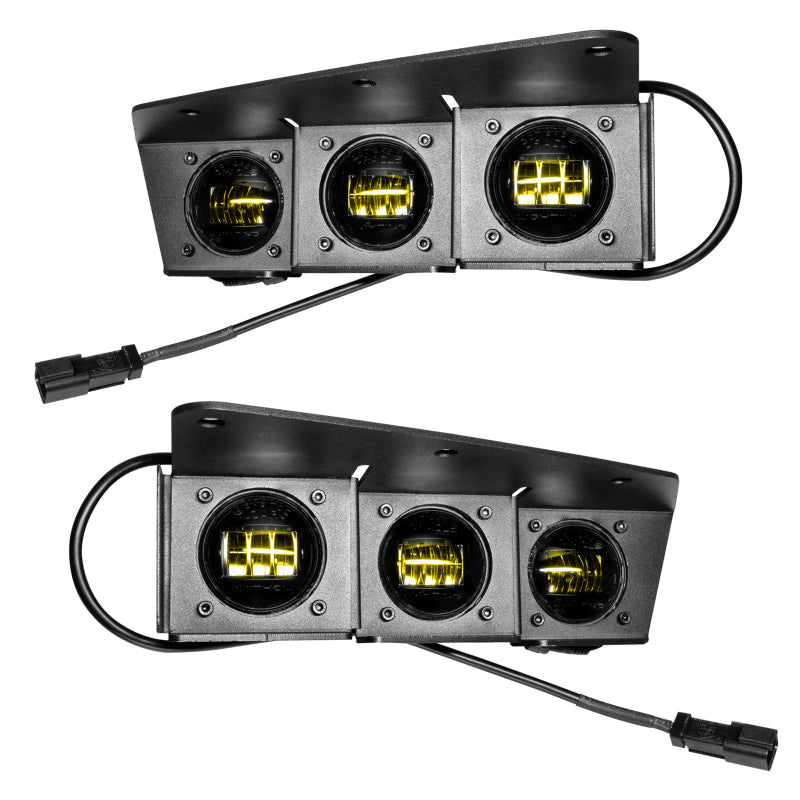21-25 Bronco ORACLE Lighting 5890-006 Triple LED Fog Light Kit for Steel Bumper - Yellow
