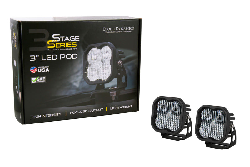 21-25 Ford Bronco Diode Dynamics DD7187 SS3 LED Ditch Light Kit - Yellow Pro Combo