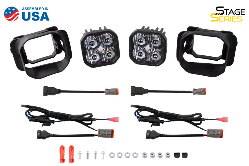 15-20 Ford F-150 Diode Dynamics DD7015 SS3 LED Fog Light Kit Pro Type F2 ABL - White SAE Fog